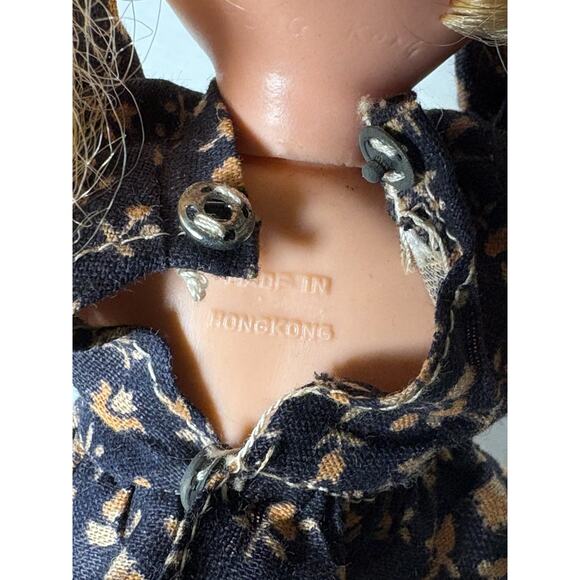 Vintage Made in Hong Kong 1970s Brown Blond Red Hair Girl Doll 8" Lot of 3 - Picture 10 of 16